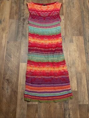 Ralph Lauren Multicolor Striped Knit Maxi Skirt